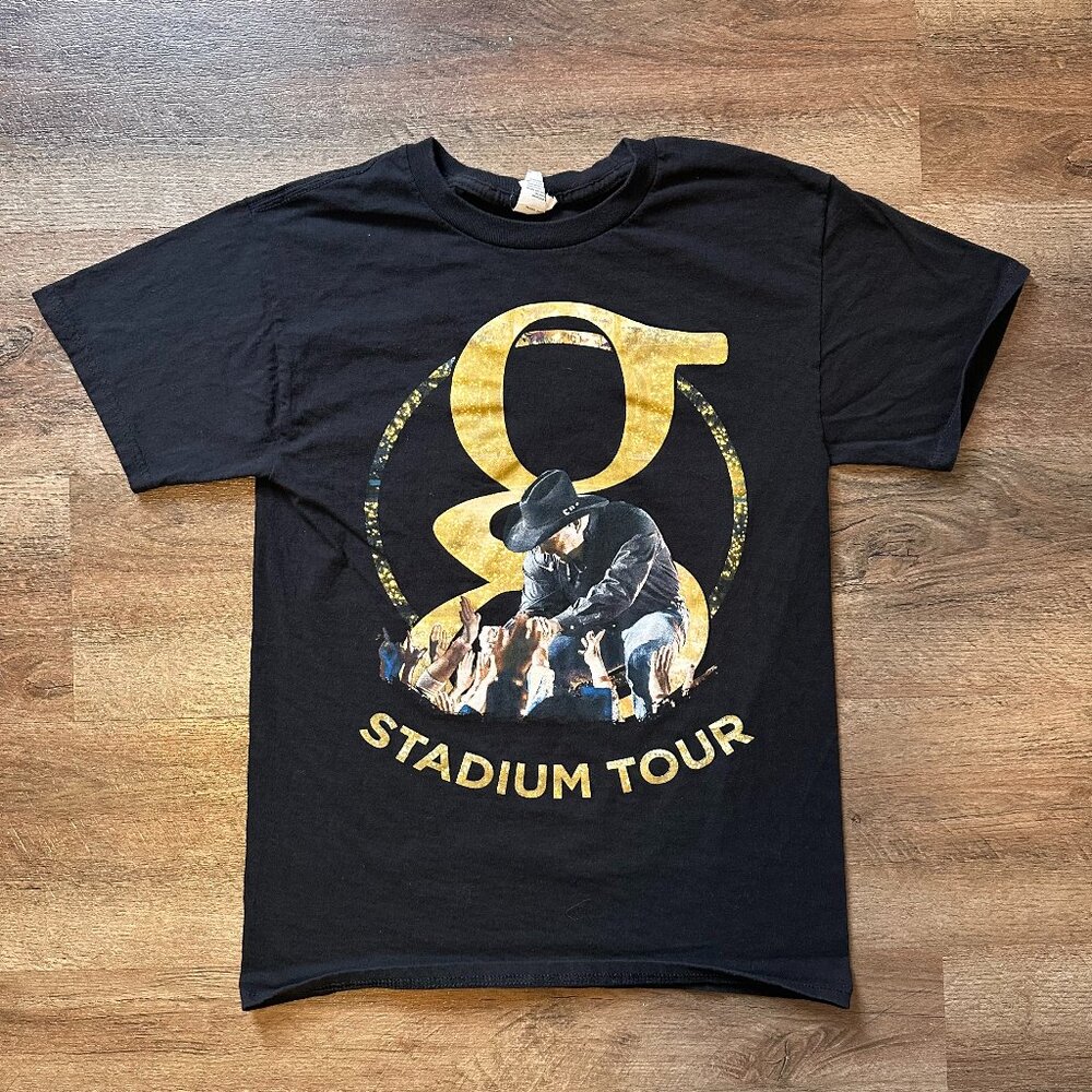 Garth Brooks Stadium Tour Short Sleeve Small Black Cotton Graphic Band T Shirt